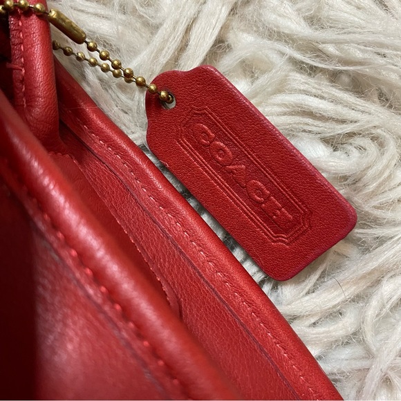 Authentic Vintage Coach Red Lindsay Crossbody
